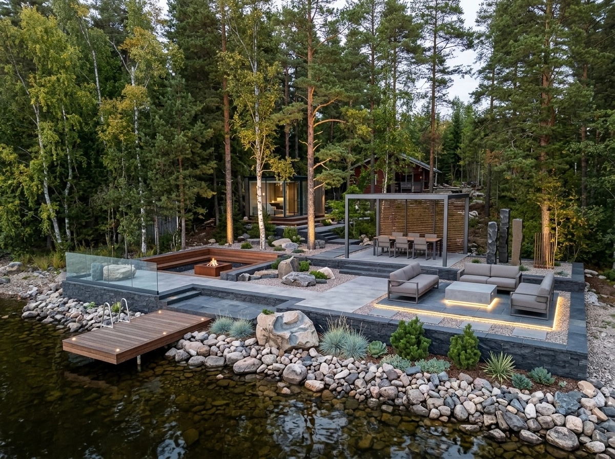 Landscape design in Contemporary Yard style — Yard by GenRoom AI