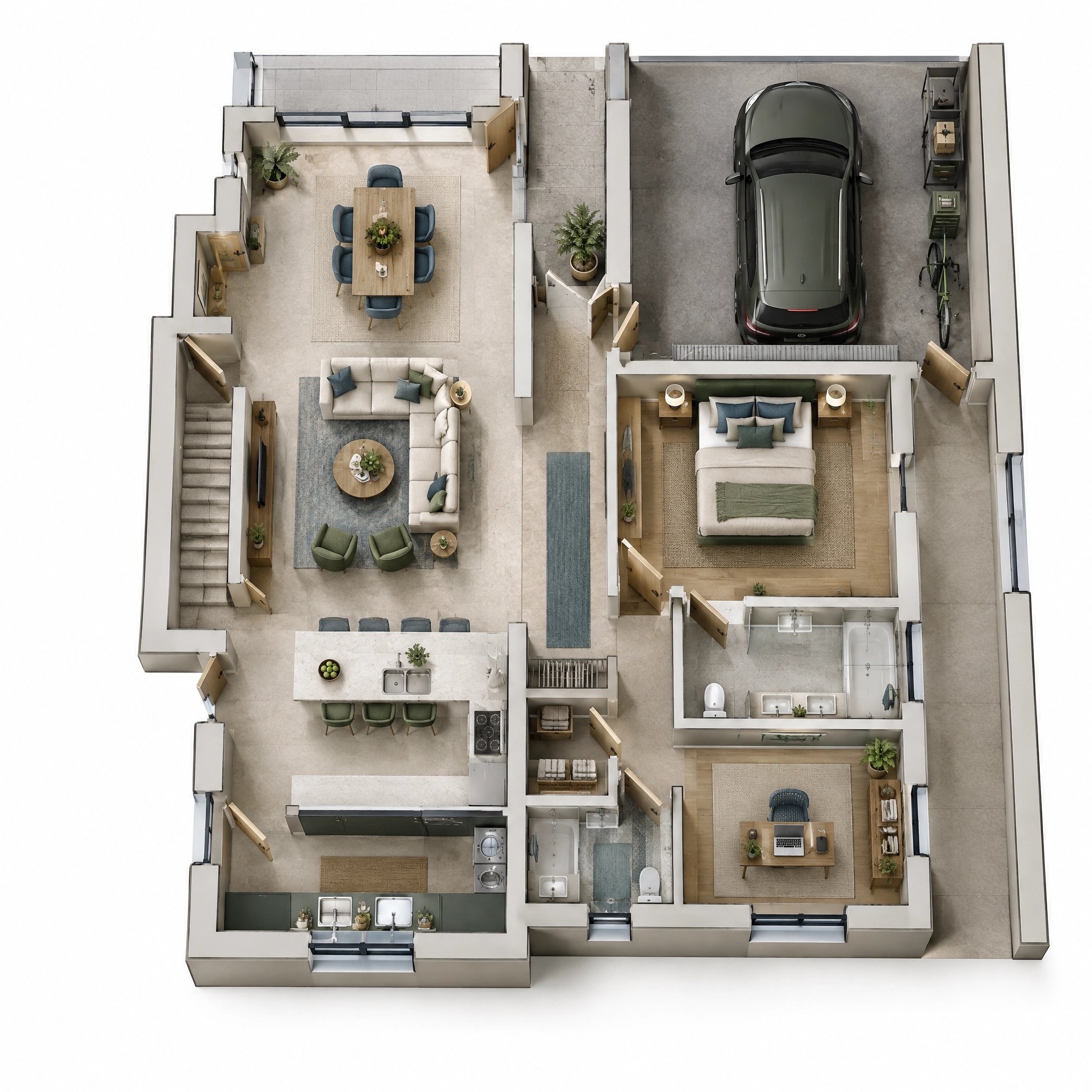Interior design in Contemporary style — Living Room by GenRoom AI