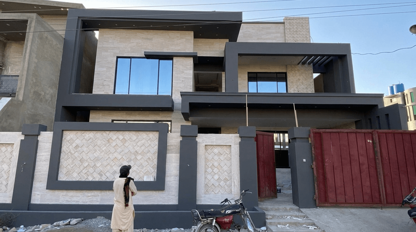 Fasad dizayni — Contemporary Facade uslubi — GenRoom AI tomonidan Fasad