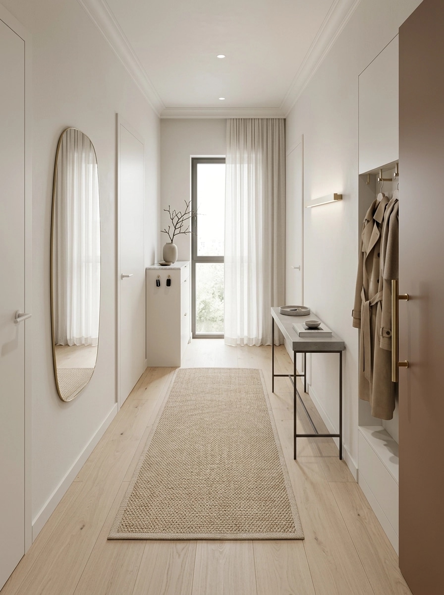 Hallway interior in Minimalism style — photo by GenRoom AI
