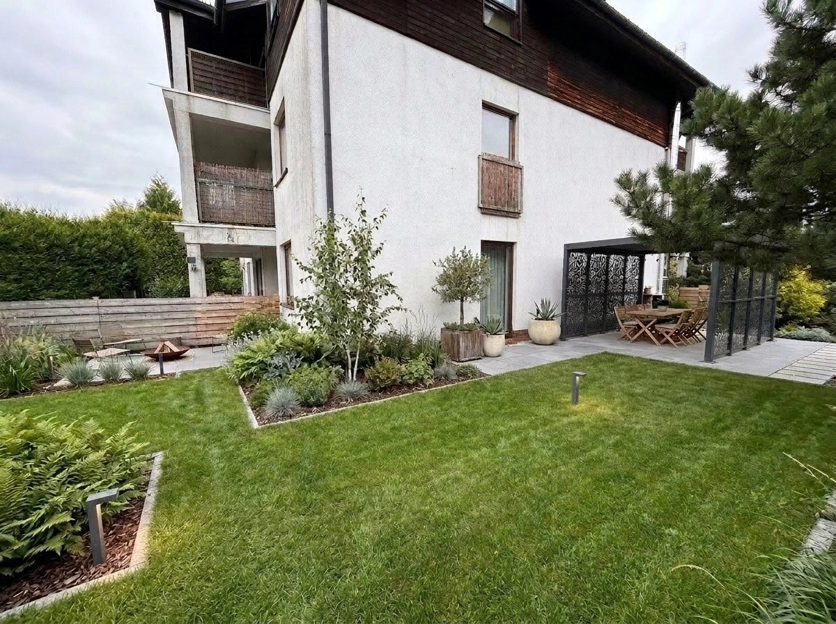 Landscape design in Scandinavian Garden style — Yard by GenRoom AI