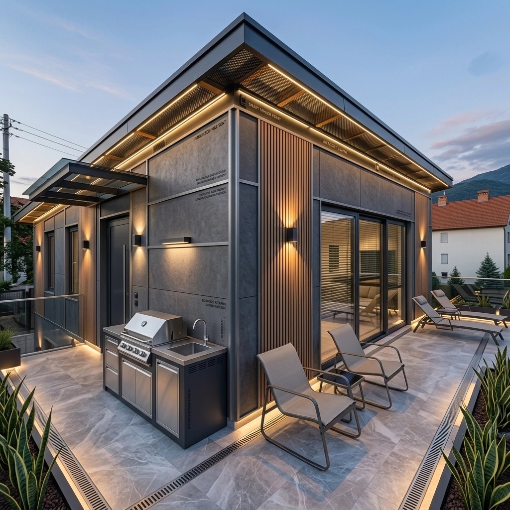 Hi-Tech Facade Facade design — facade photo by GenRoom AI