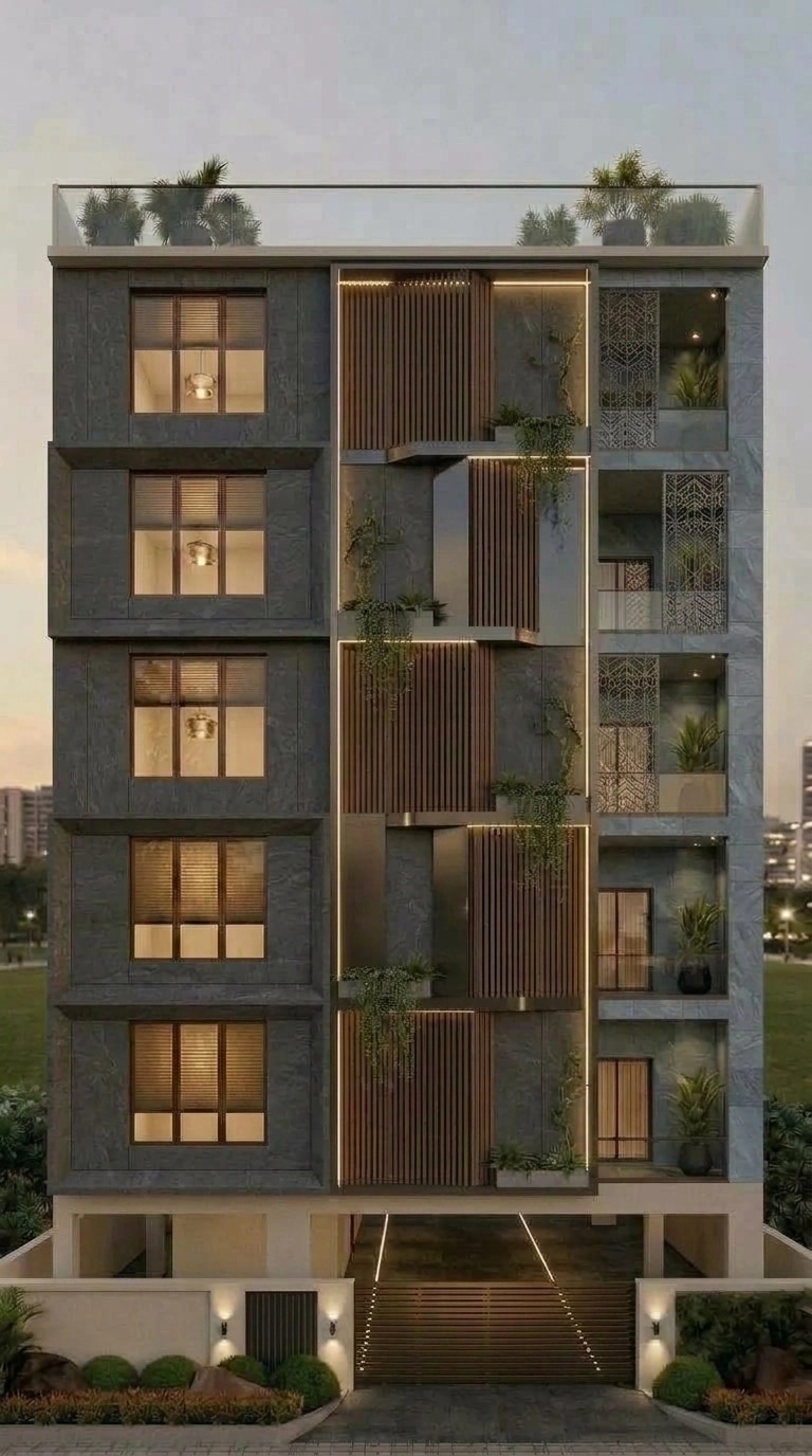 Contemporary Facade Facade design — facade photo by GenRoom AI