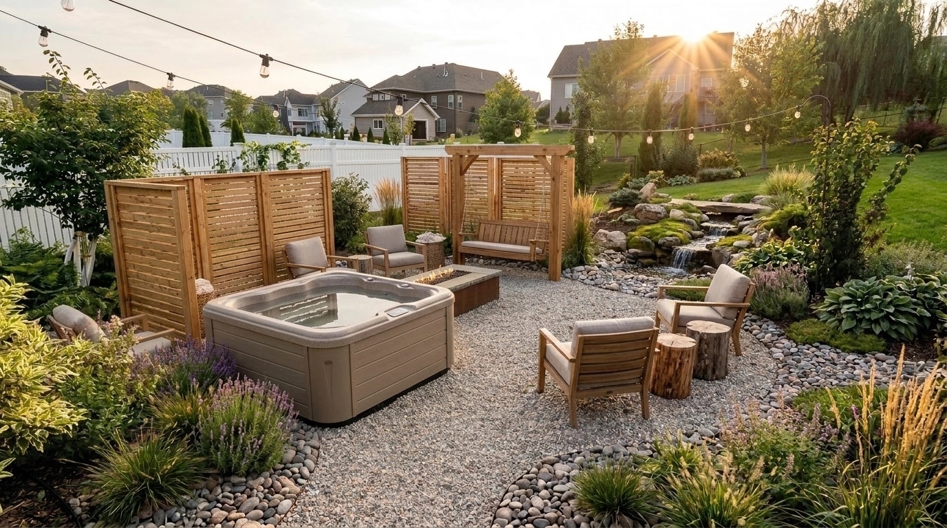 Landscape design in Eco Natural Garden style — Yard by GenRoom AI
