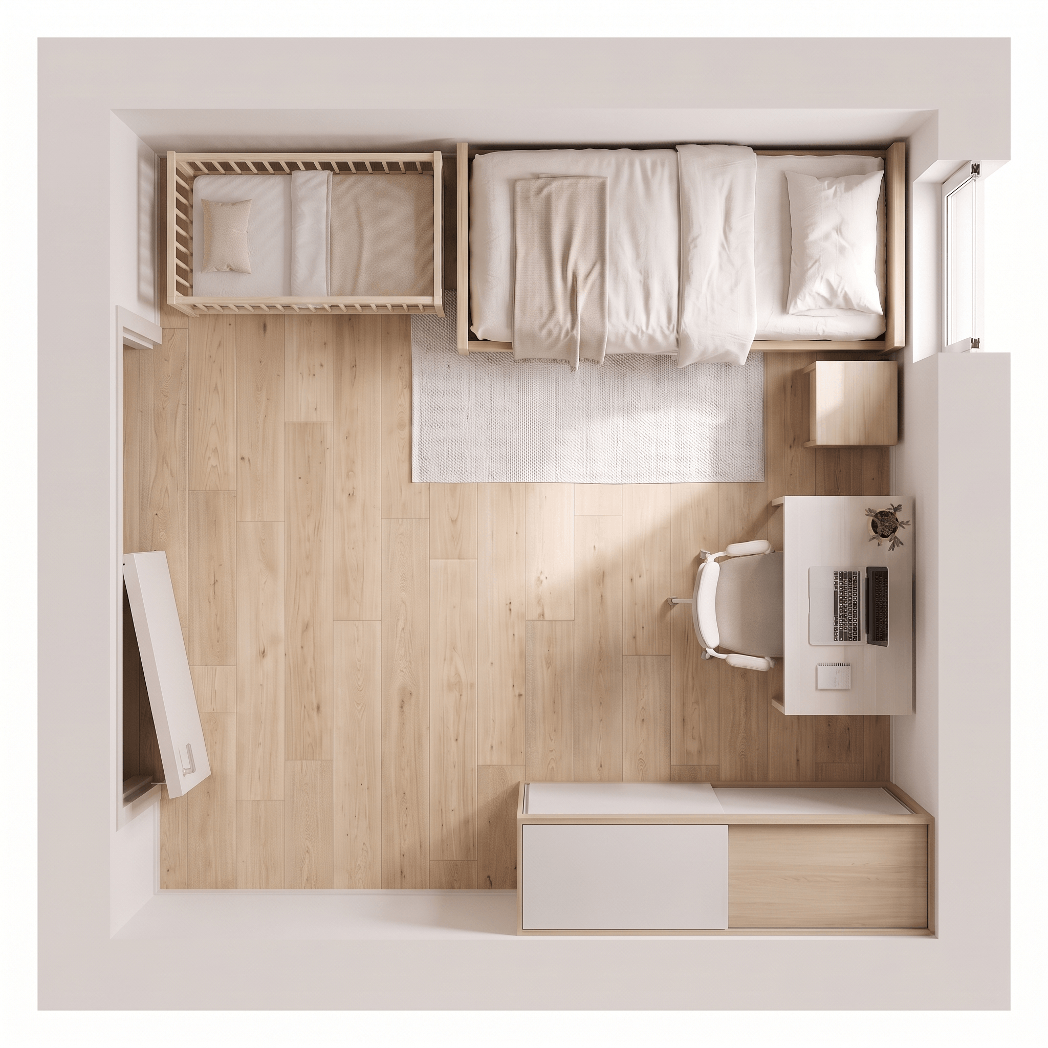 Reka bentuk dalaman dalam gaya Minimalism — Ruang Tamu oleh GenRoom AI