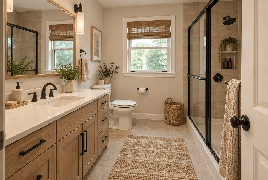 Scandinavian Bathroom design — interior photo by GenRoom AI