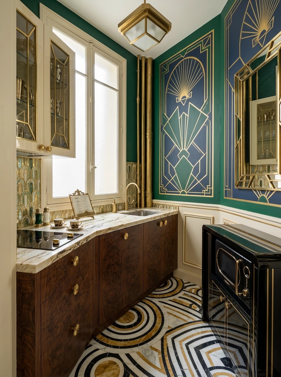 Interior design in Art Deco style — Kitchen by GenRoom AI