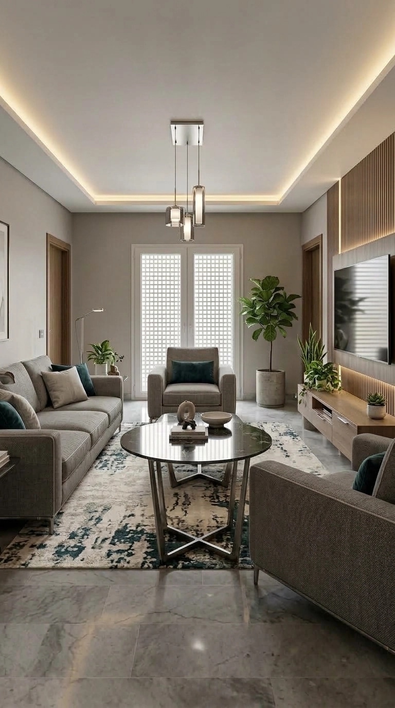 Interior design in Contemporary style — Living Room by GenRoom AI