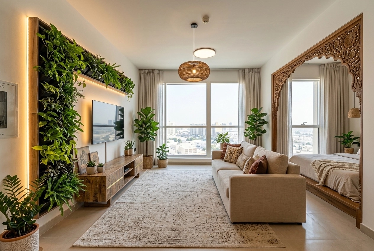 Interior design in Biophilic style — studio by GenRoom AI