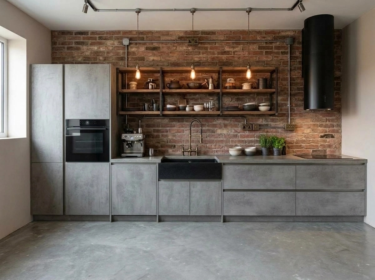 Kitchen interior in Loft / Industrial style — photo by GenRoom AI