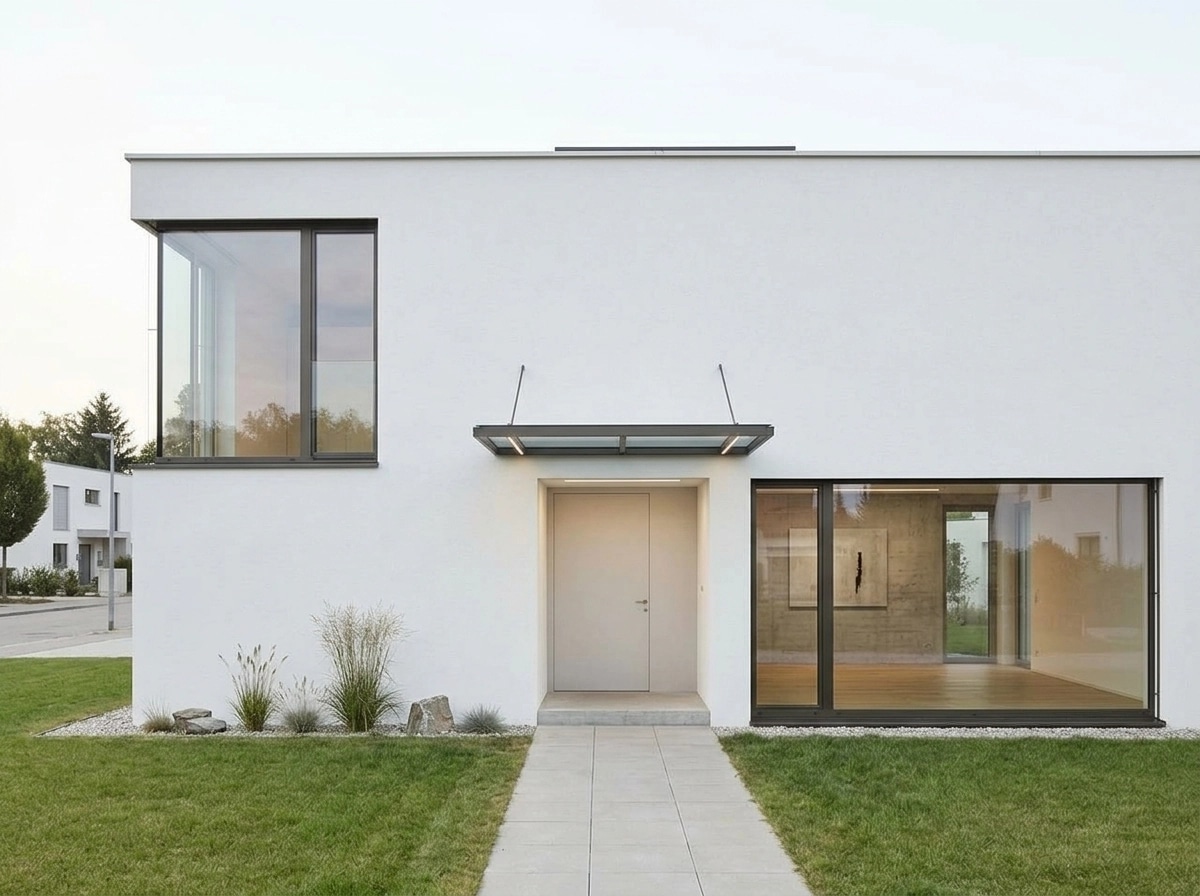 Facade design in Minimalist Facade style — photo by GenRoom AI
