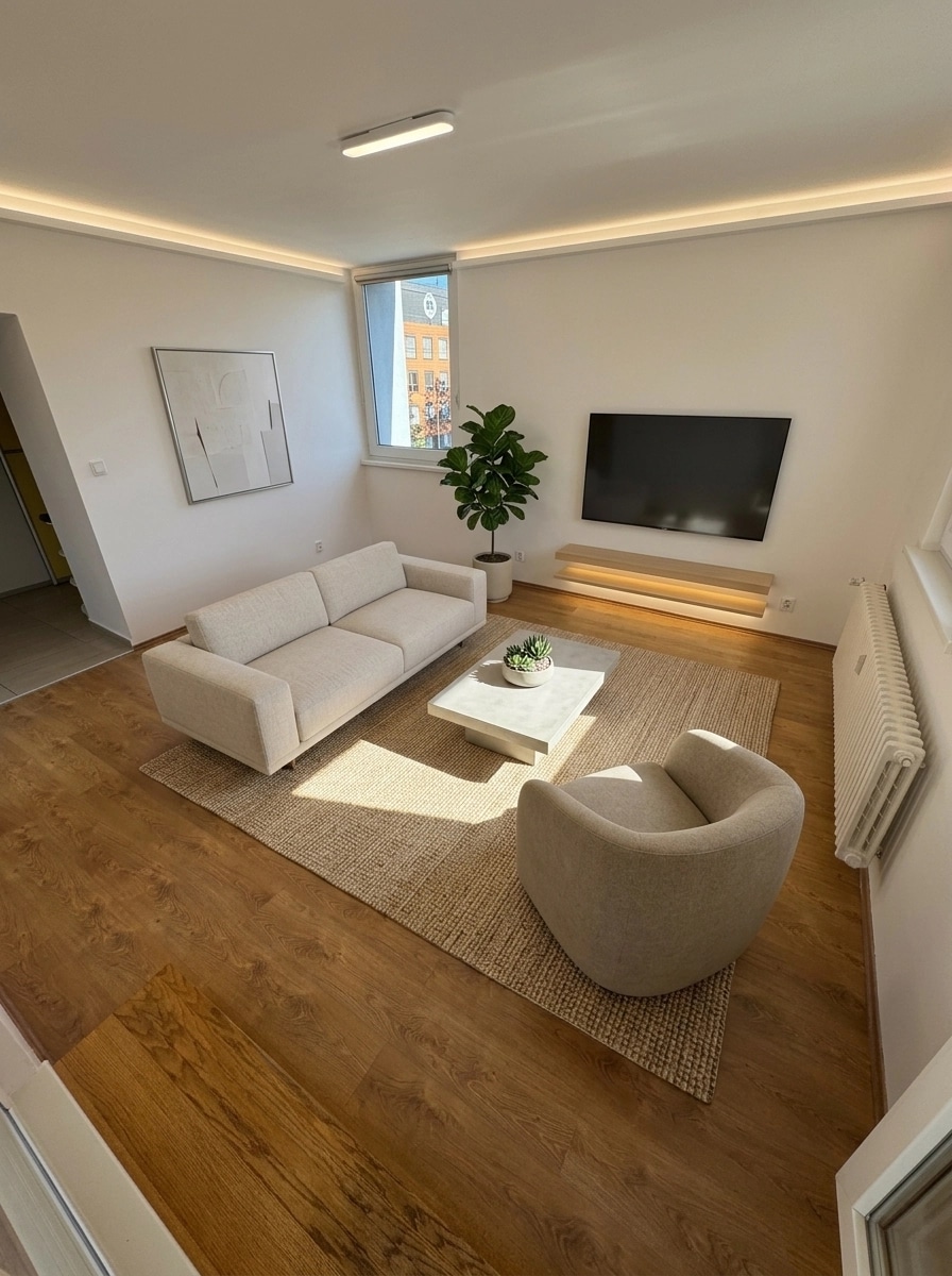 Minimalism Living Room design — interior photo by GenRoom AI