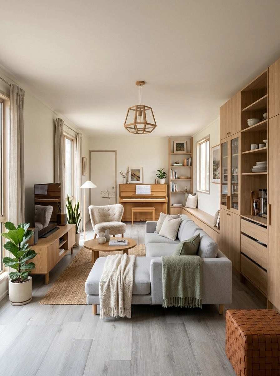 Scandinavian Living Room design — interior photo by GenRoom AI