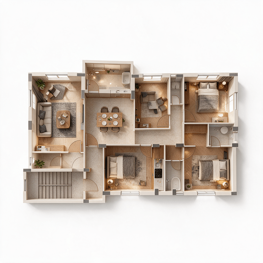 Interior design in Contemporary style — Living Room by GenRoom AI