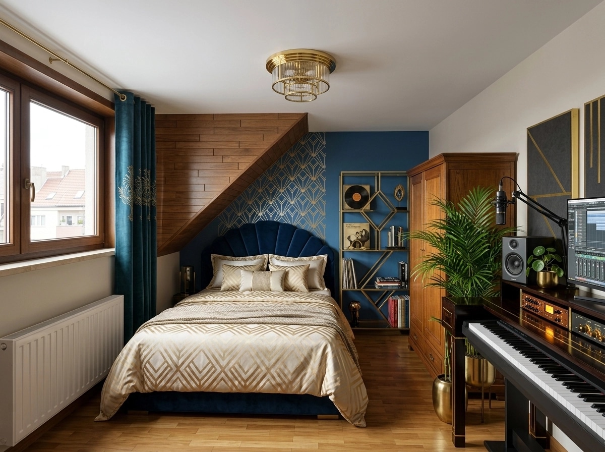 Art Deco Bedroom design — interior photo by GenRoom AI