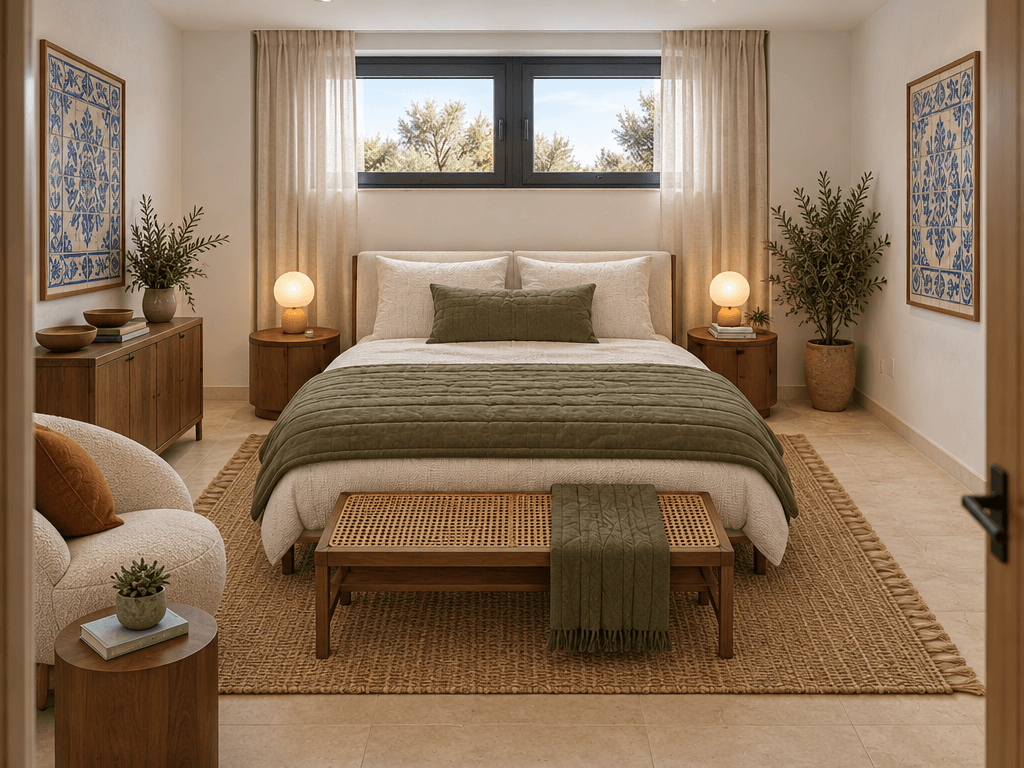 Interior design in Portuguese Modern style — Bedroom by GenRoom AI