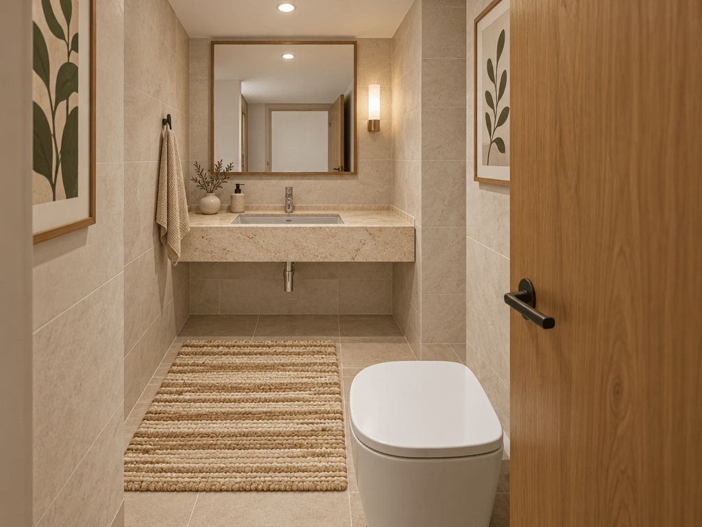 Bathroom interior in Portuguese Modern style — photo by GenRoom AI
