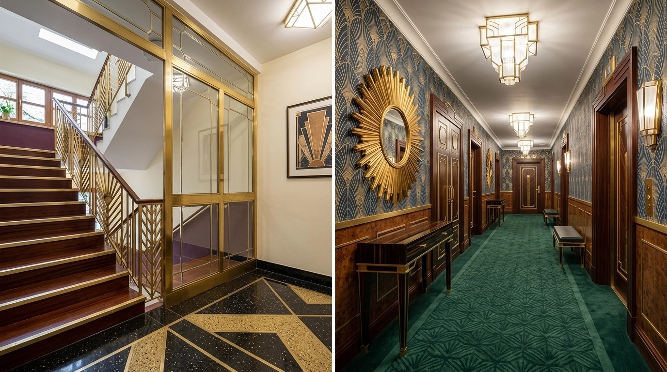 Art Deco Hallway design — interior photo by GenRoom AI
