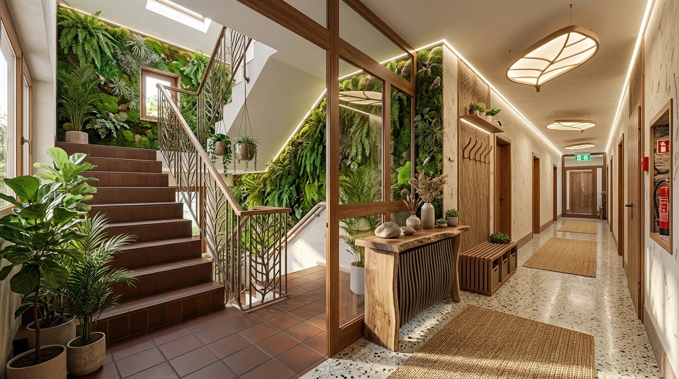 Interior design in Biophilic style — Hallway by GenRoom AI