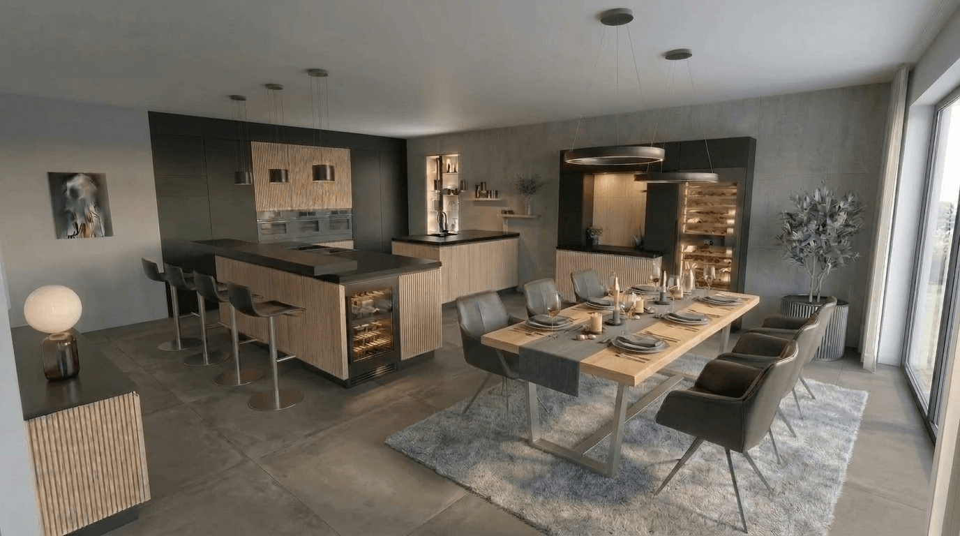 Kitchen interior in no_style style — photo by GenRoom AI