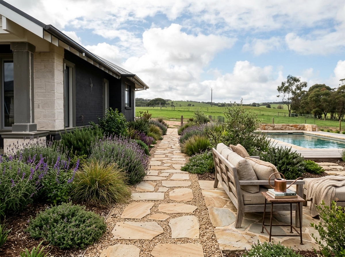 Country Rustic Garden Yard design — yard photo by GenRoom AI