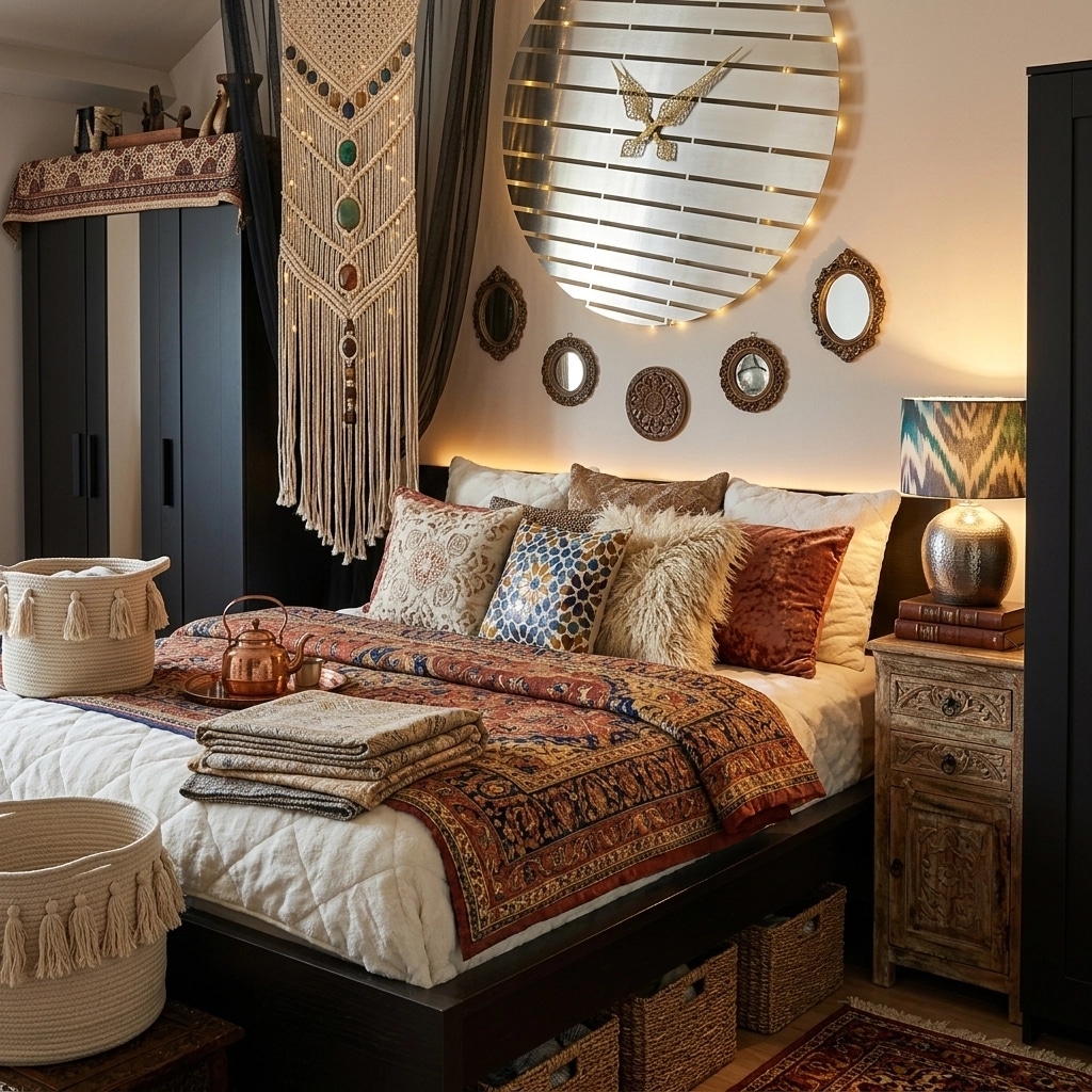 Bohemian Bedroom design — interior photo by GenRoom AI