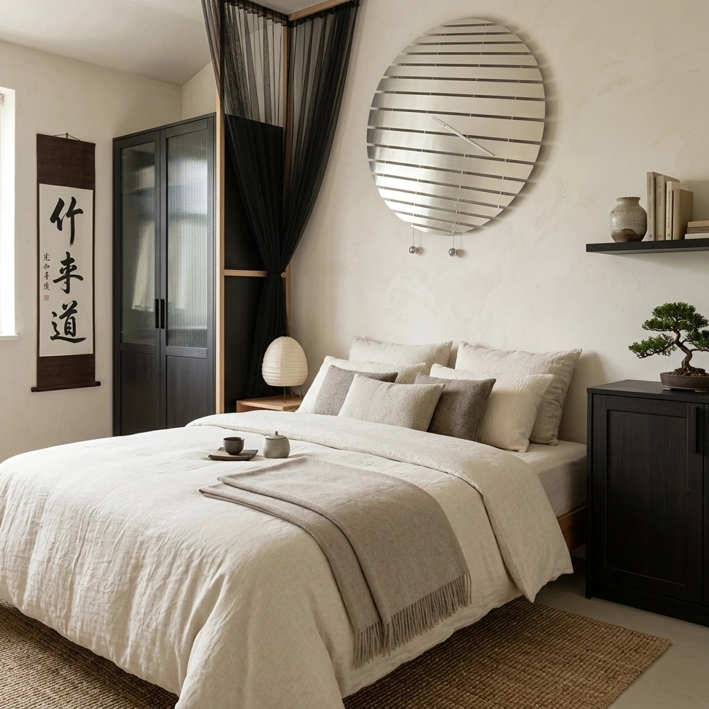 Japandi Bedroom design — interior photo by GenRoom AI