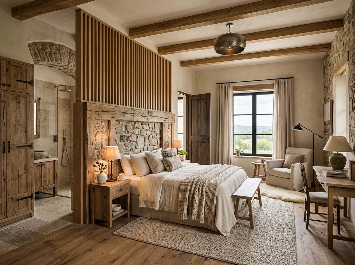Rustic Bedroom design — interior photo by GenRoom AI
