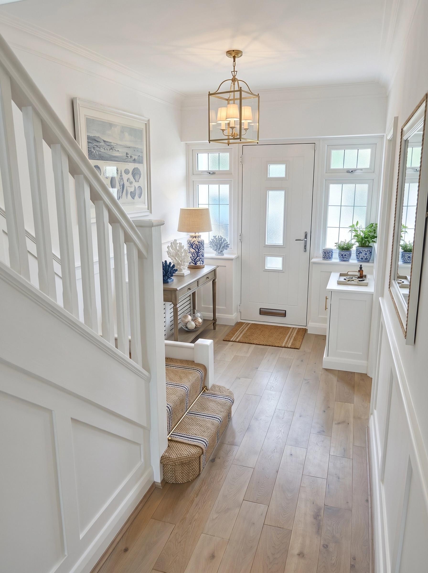 Interior design in Coastal / Hamptons style — Hallway by GenRoom AI