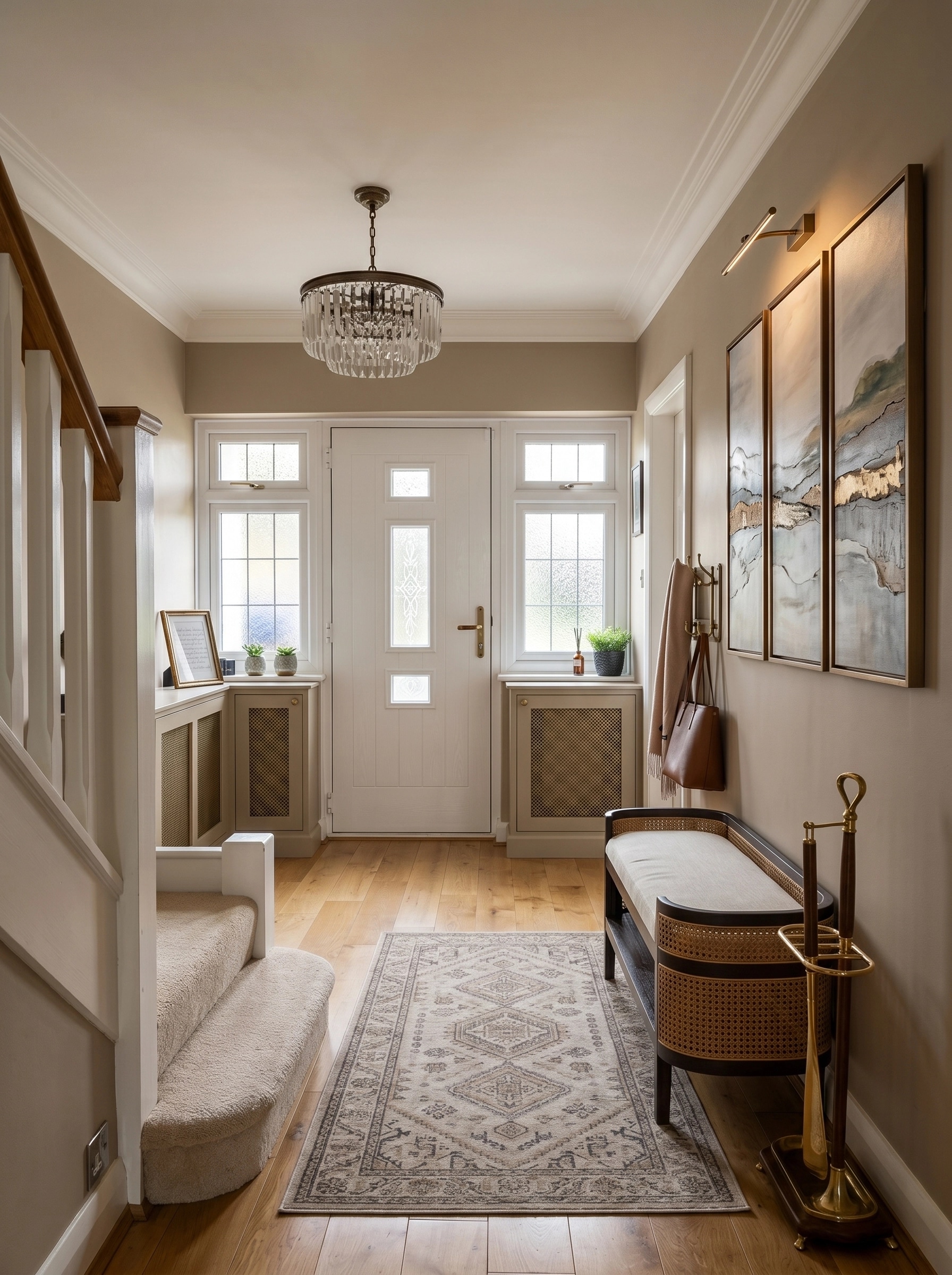 Hallway interior in Transitional style — photo by GenRoom AI