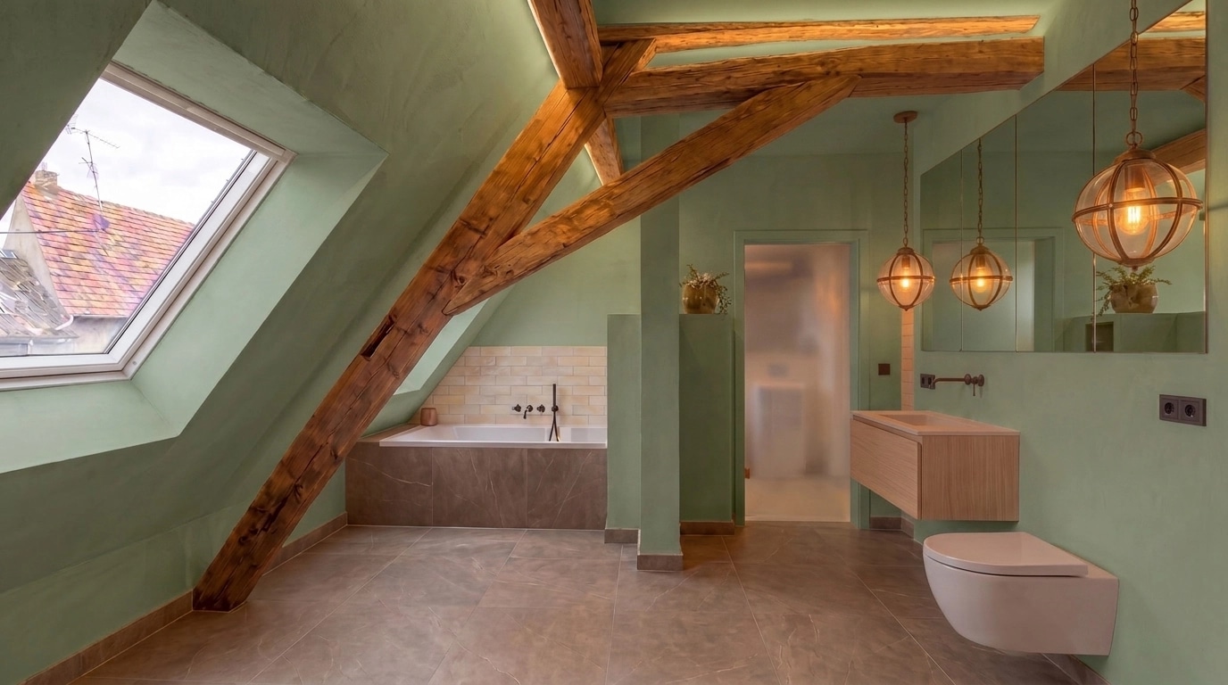 Interior design in Modern Farmhouse style — Bathroom by GenRoom AI