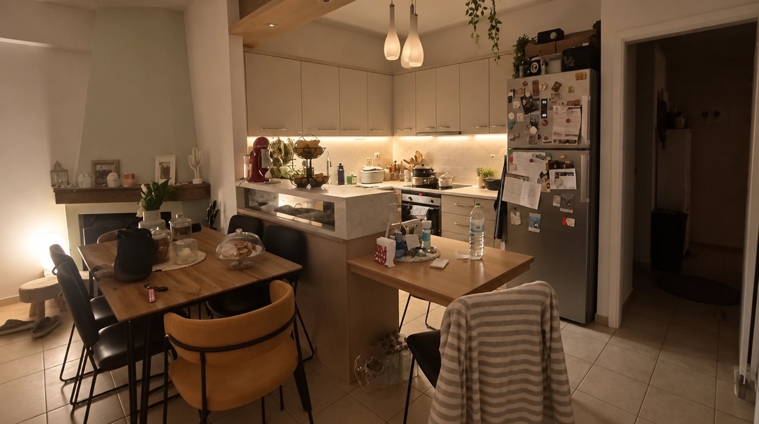 Kitchen interior in no_style style — photo by GenRoom AI