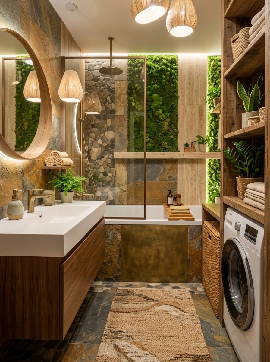 Interior design in Biophilic style — Bathroom by GenRoom AI