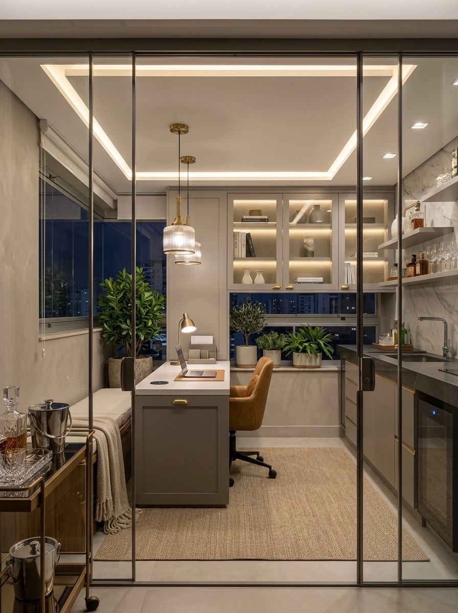 Interior design in Transitional style — balcony by GenRoom AI