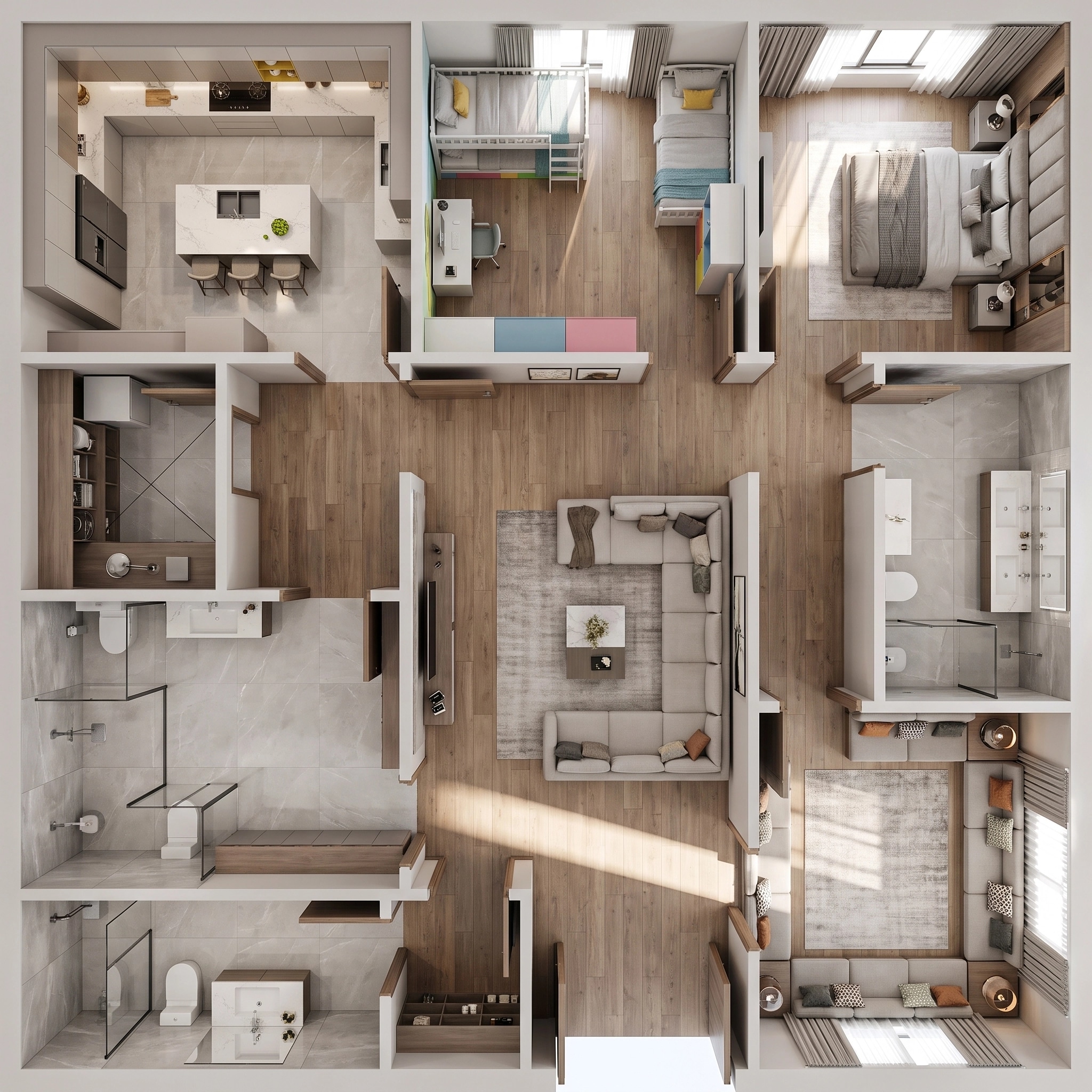 Interior design in Contemporary style — Living Room by GenRoom AI