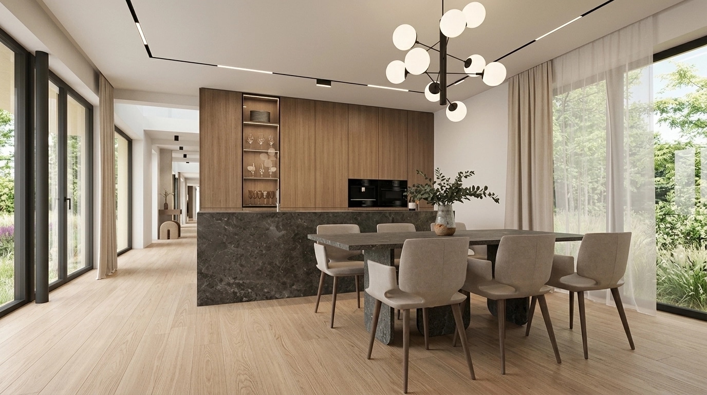 Minimalism Kitchen design — interior photo by GenRoom AI