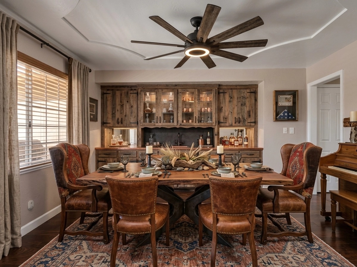 Interior design in Rustic style — dining_room by GenRoom AI