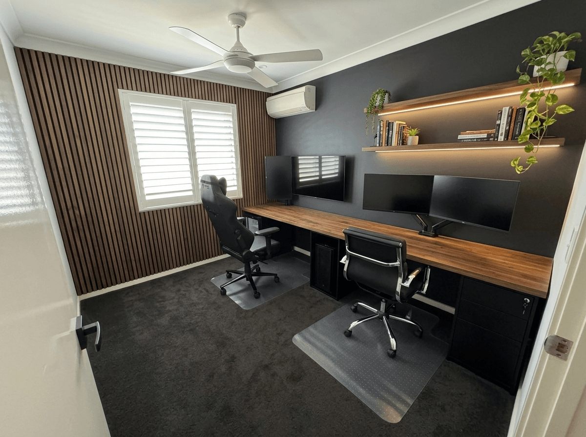 Interior design in Blacktec style — Office by GenRoom AI