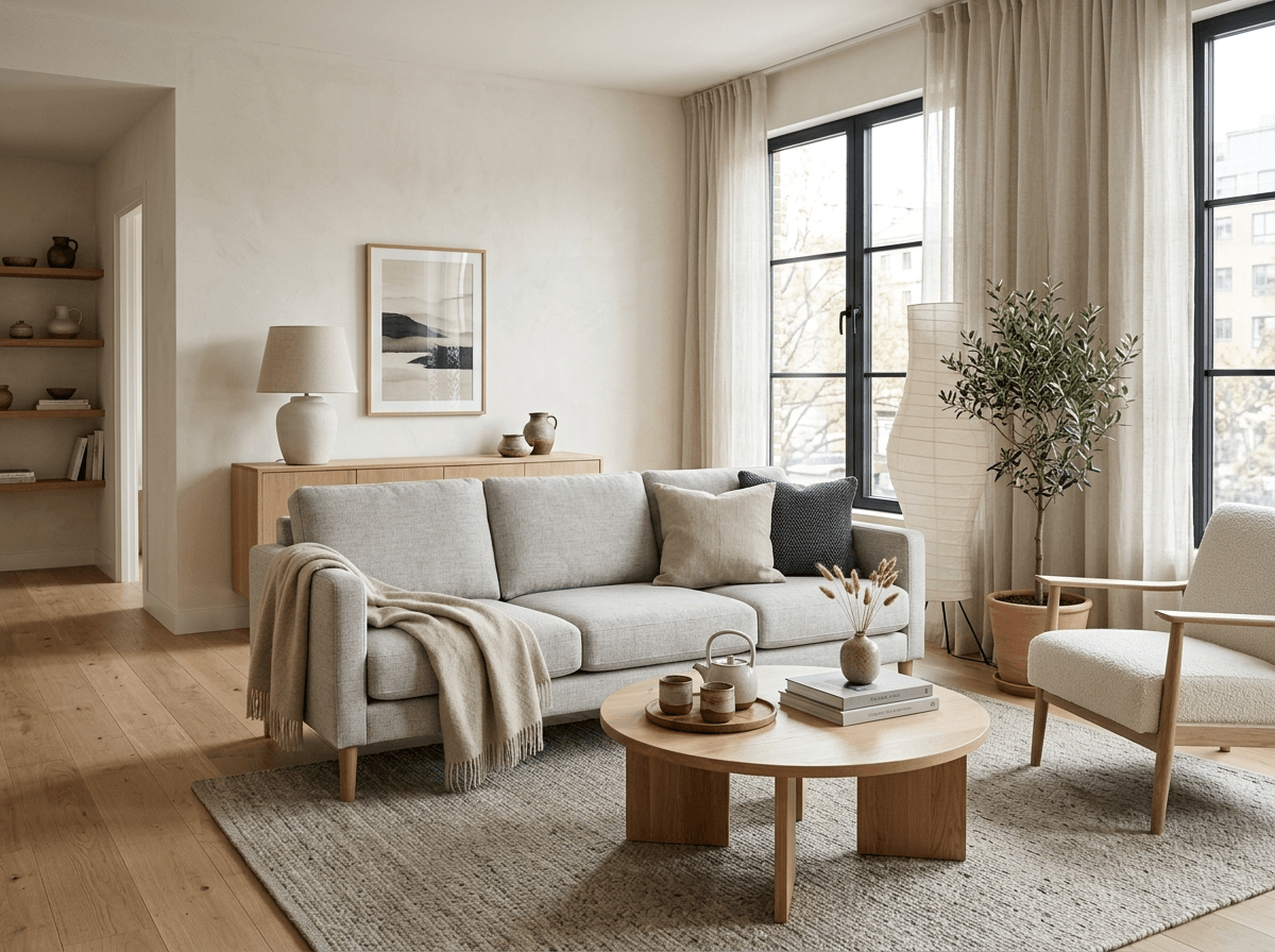 Interior design in Japandi style — Living Room by GenRoom AI