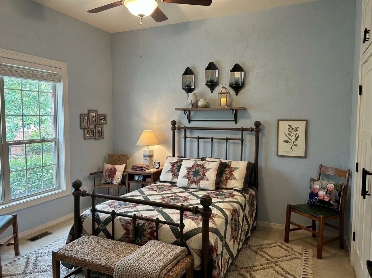 Modern Farmhouse Bedroom design — interior photo by GenRoom AI