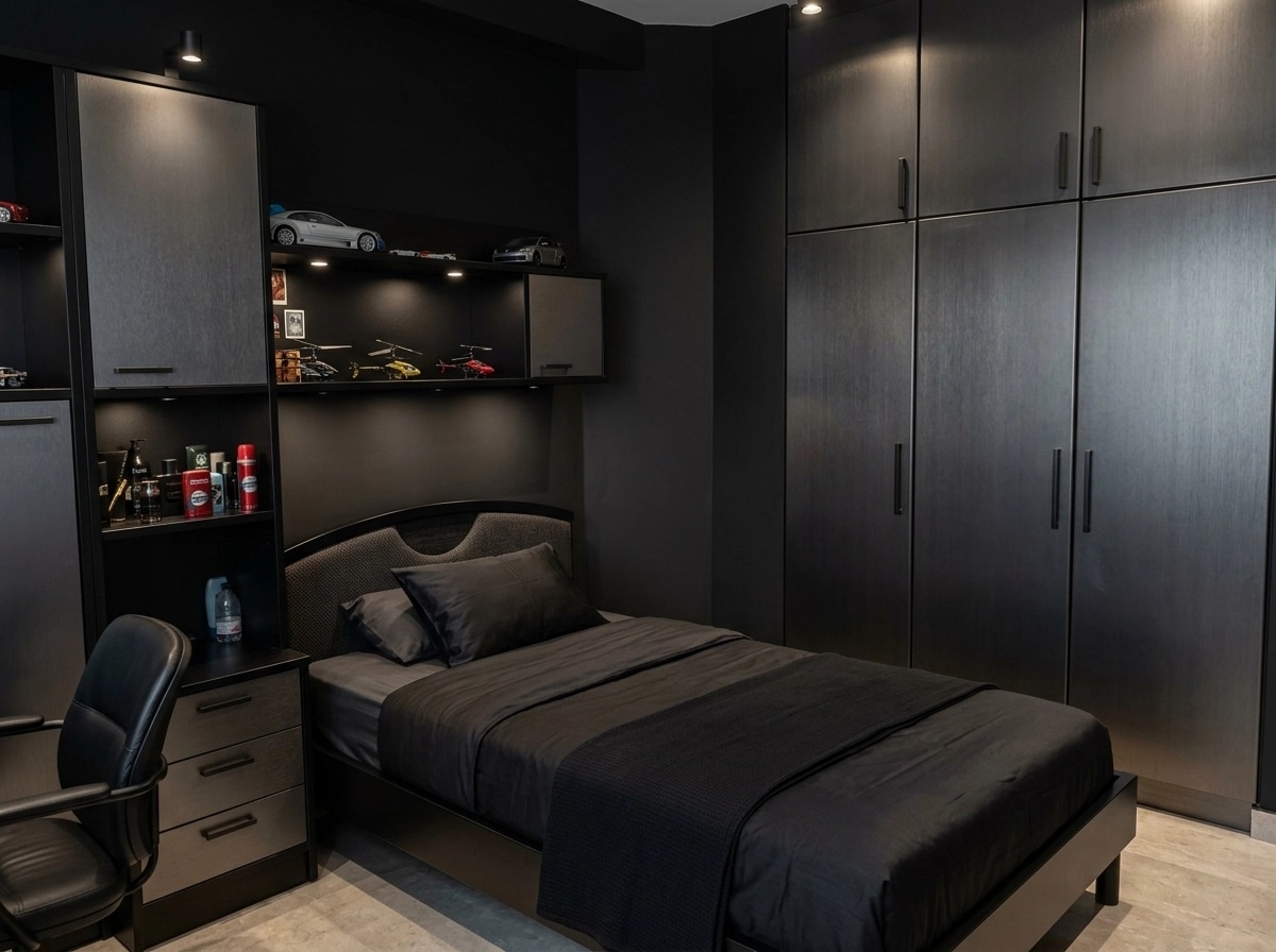 Interior design in Blacktec style — Bedroom by GenRoom AI
