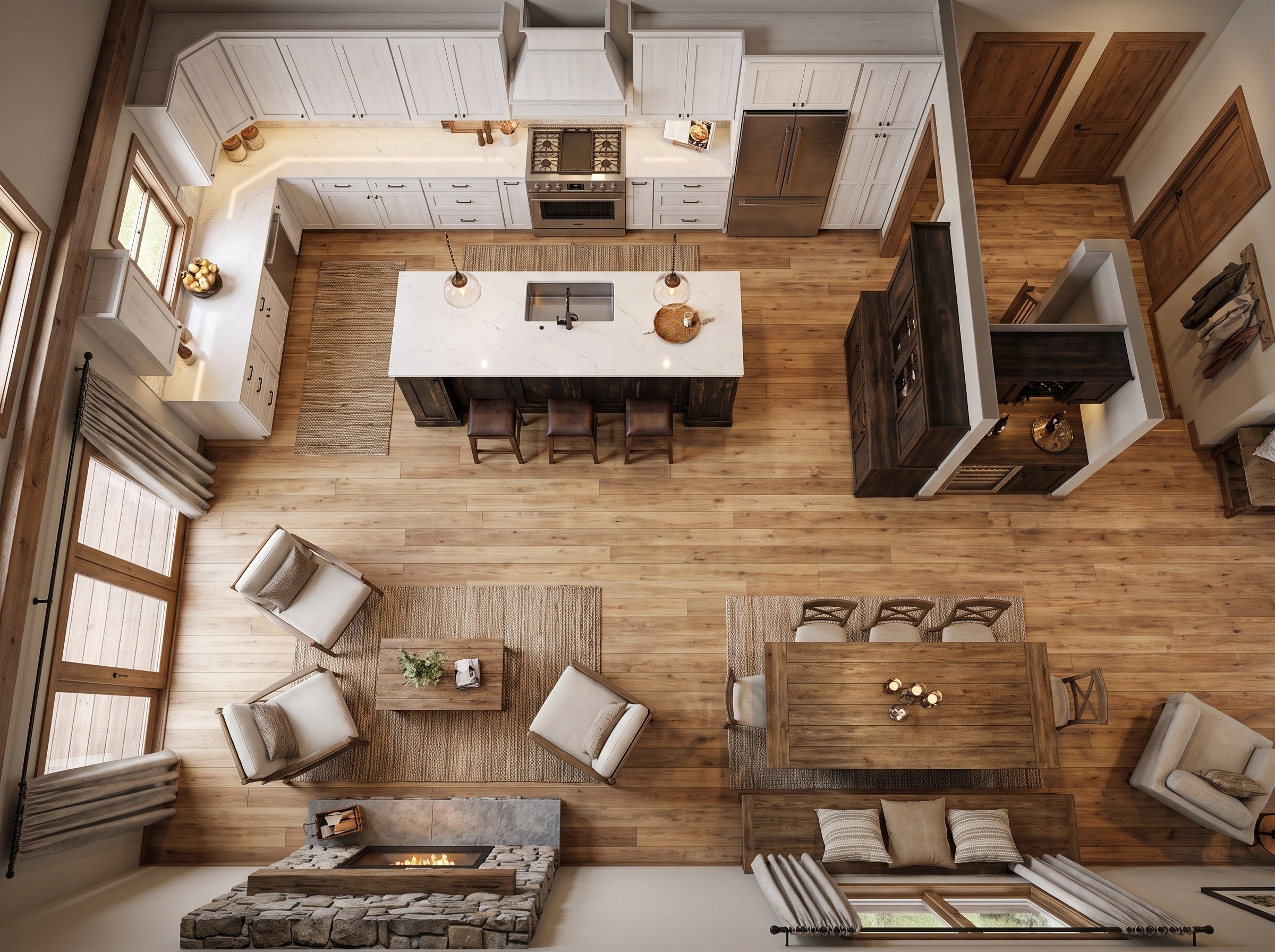 Modern Farmhouse Living Room design — interior photo by GenRoom AI