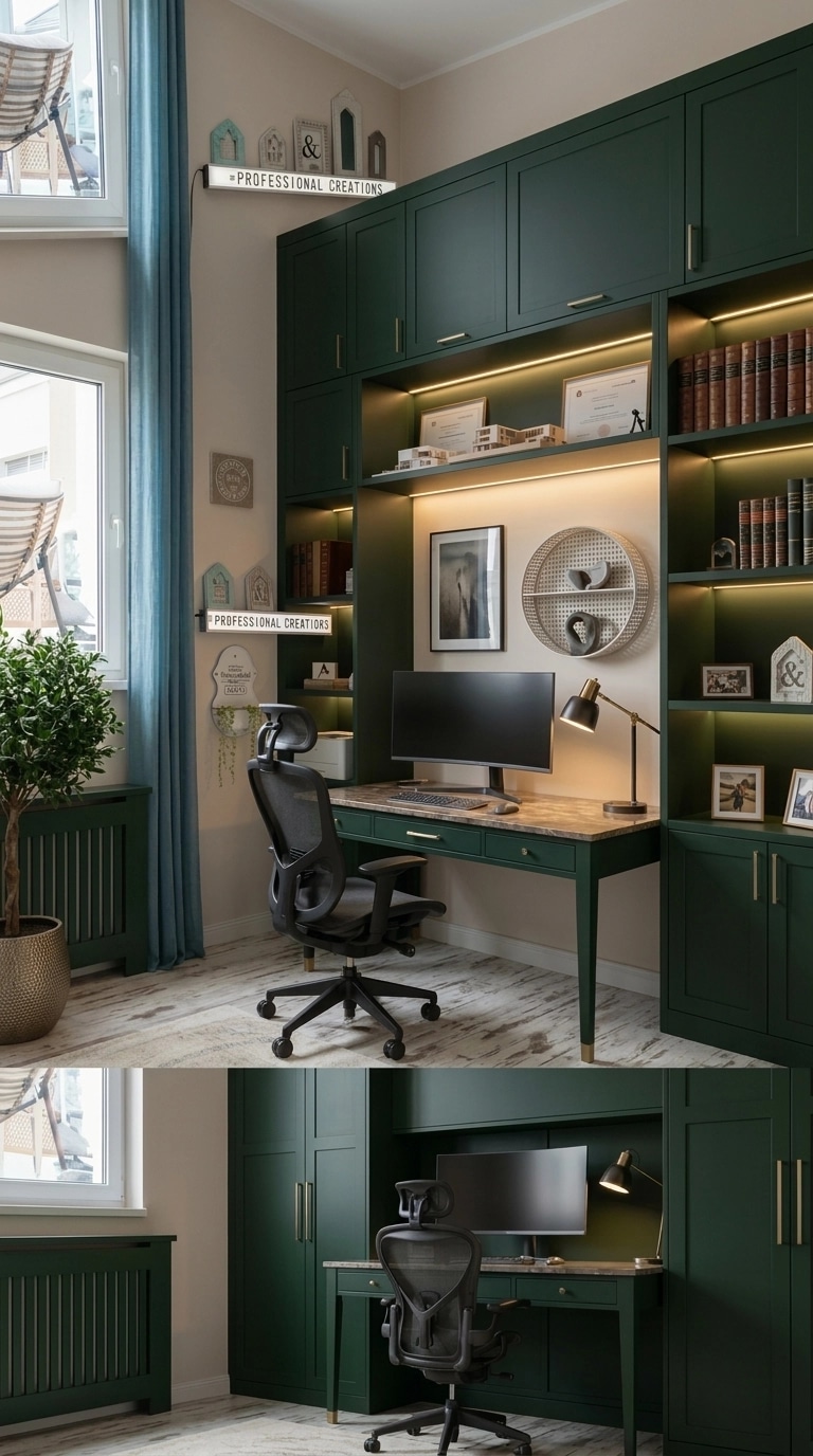 Office interior in Contemporary style — photo by GenRoom AI