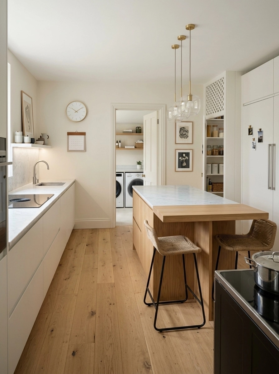 Kitchen interior in Scandinavian style — photo by GenRoom AI