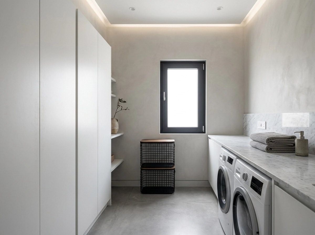 Interior design in Minimalism style — laundry by GenRoom AI