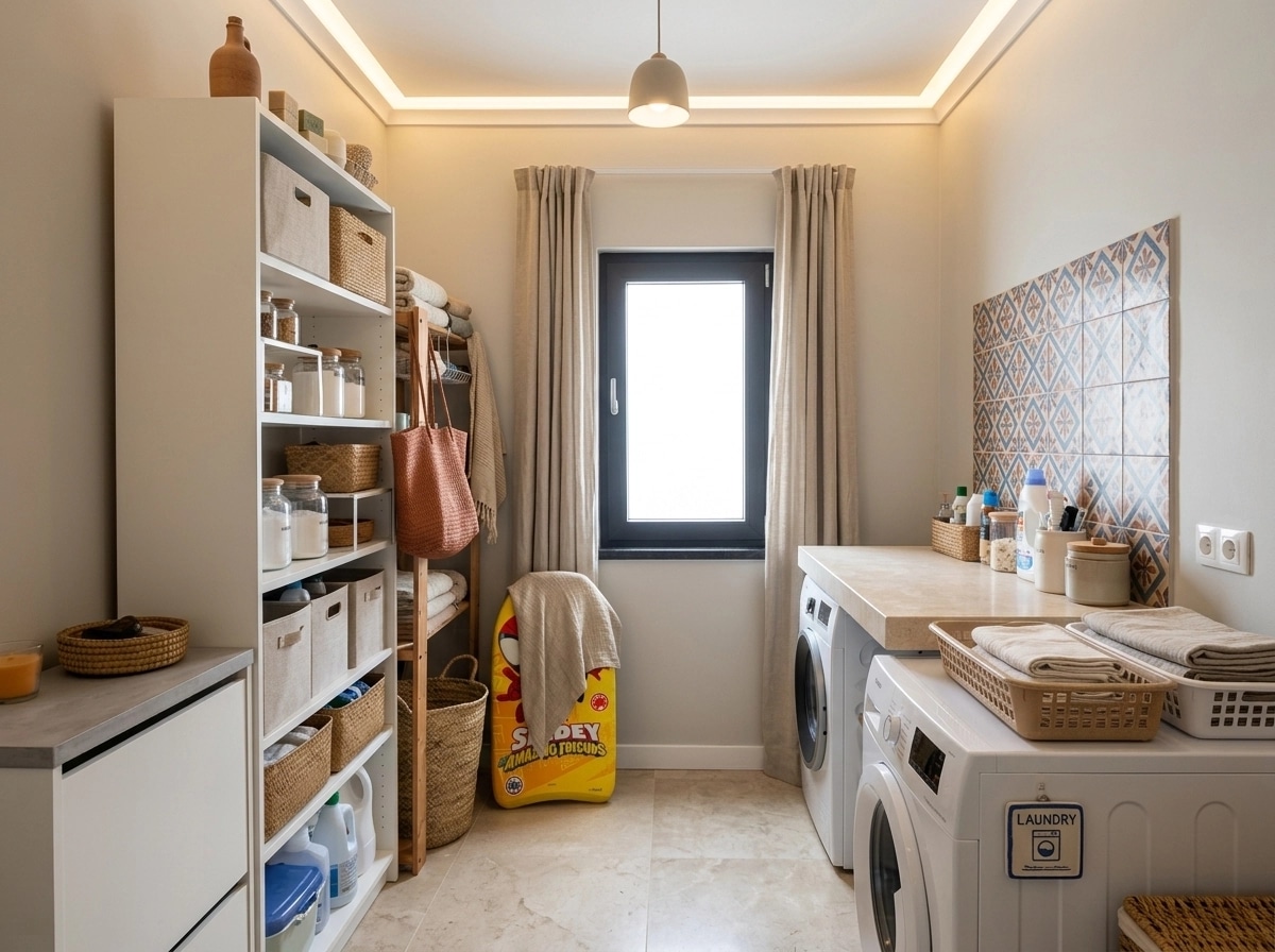 Interior design in Portuguese Modern style — laundry by GenRoom AI