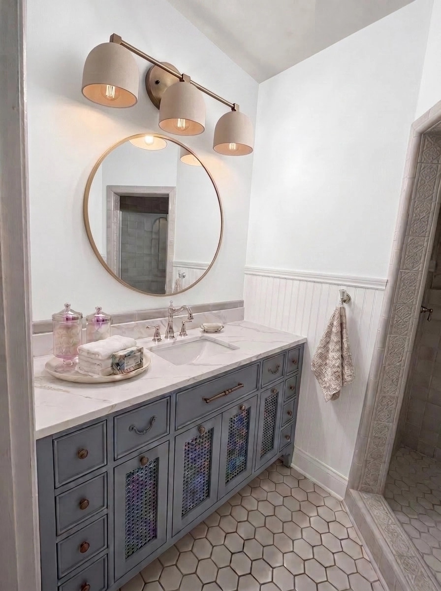 Interior design in Coastal / Hamptons style — Bathroom by GenRoom AI