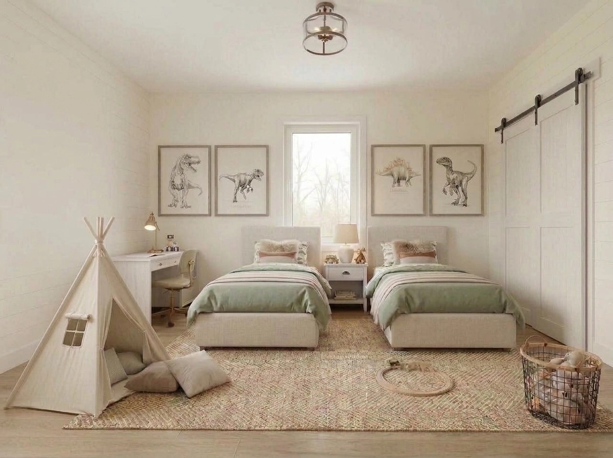 Modern Farmhouse Kids Room design — interior photo by GenRoom AI