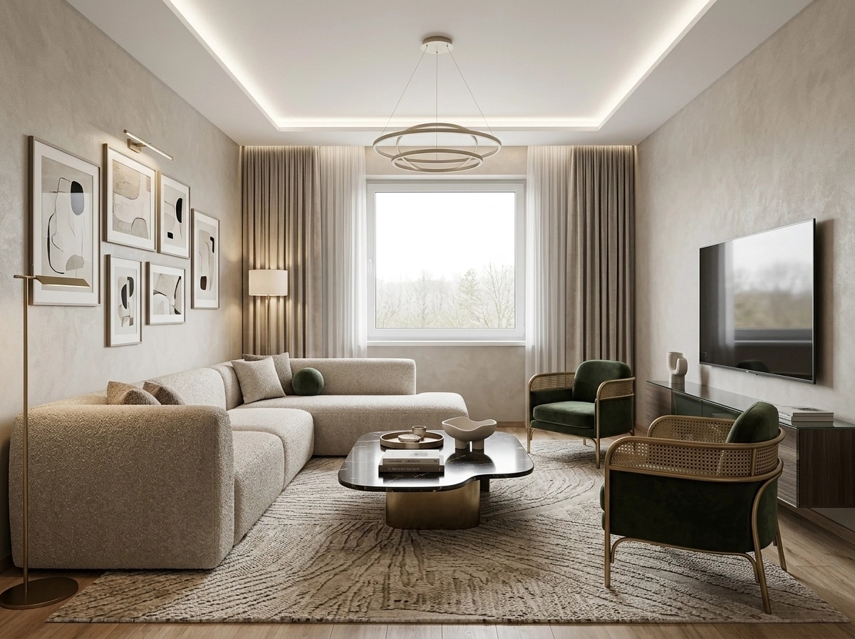 Interior design in Contemporary style — Living Room by GenRoom AI