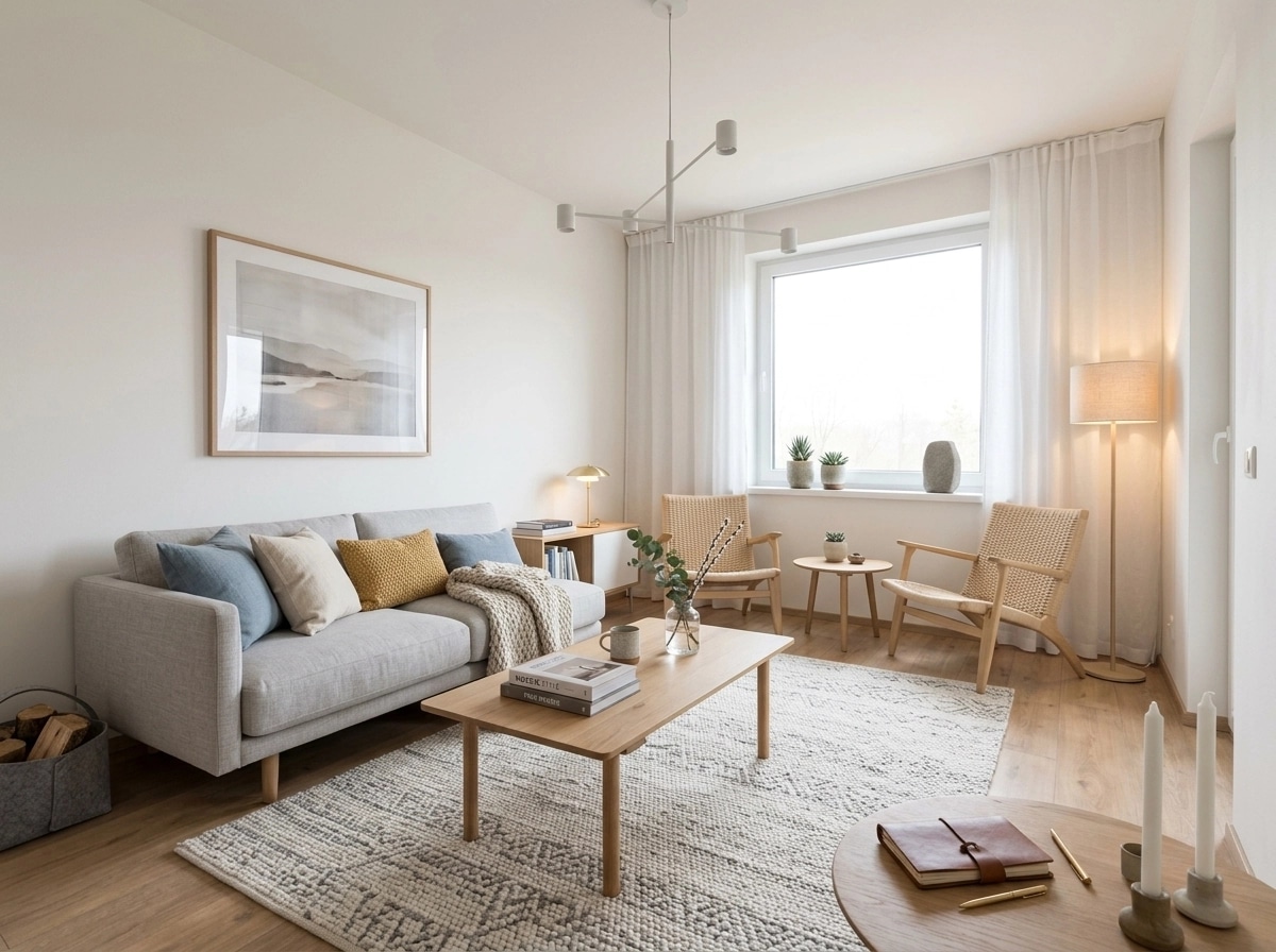 Scandinavian Living Room design — interior photo by GenRoom AI